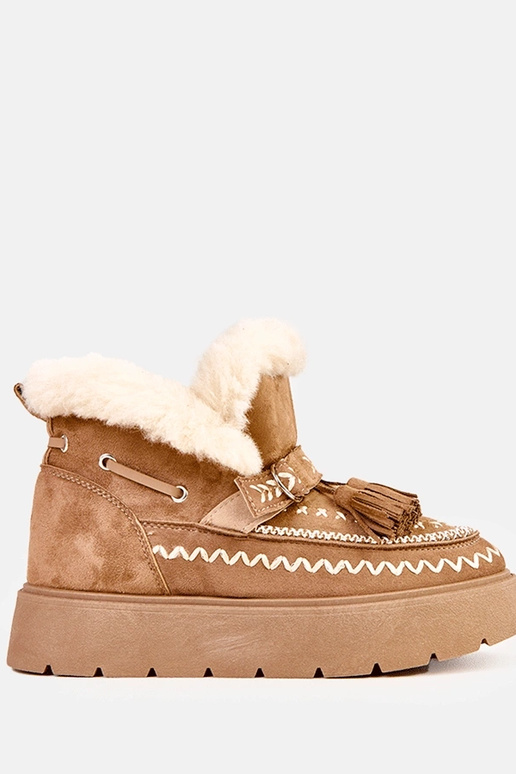 Svetlohnedé snehové topánky s...