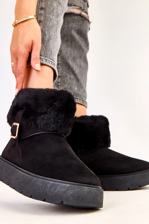 Čierne snehové topánky s platformou...