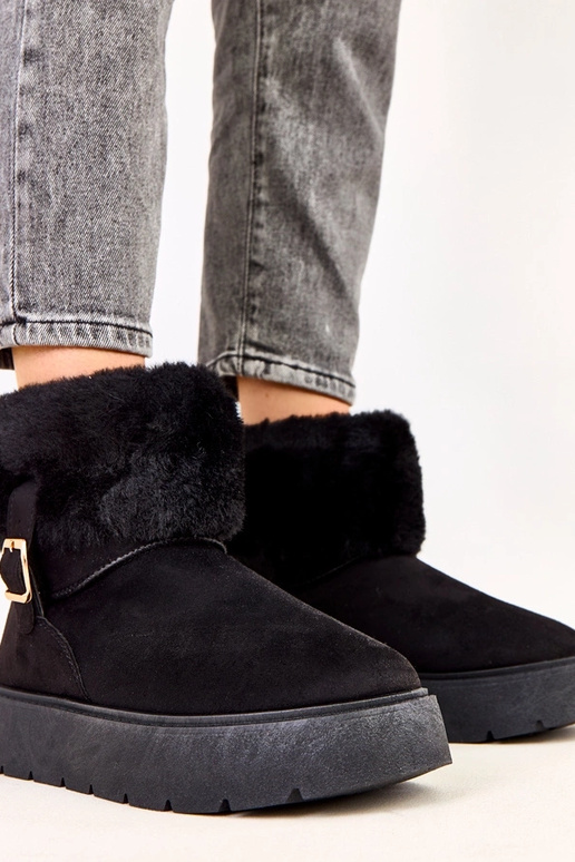 Čierne snehové topánky s platformou...