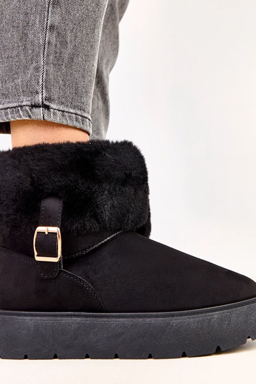 Čierne snehové topánky s platformou...