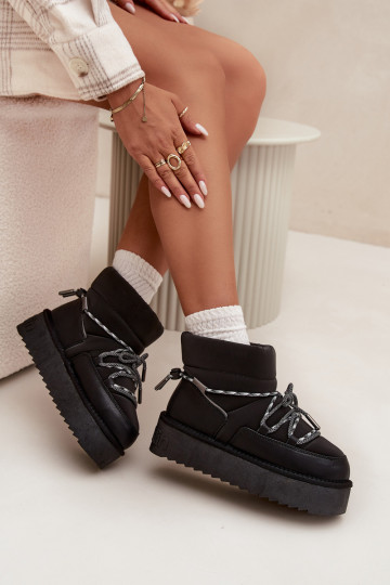 Snehule s platformou D.Franklin DFSH371015 čierna