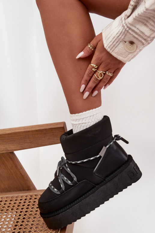 Snehule s platformou D.Franklin DFSH371015 čierna