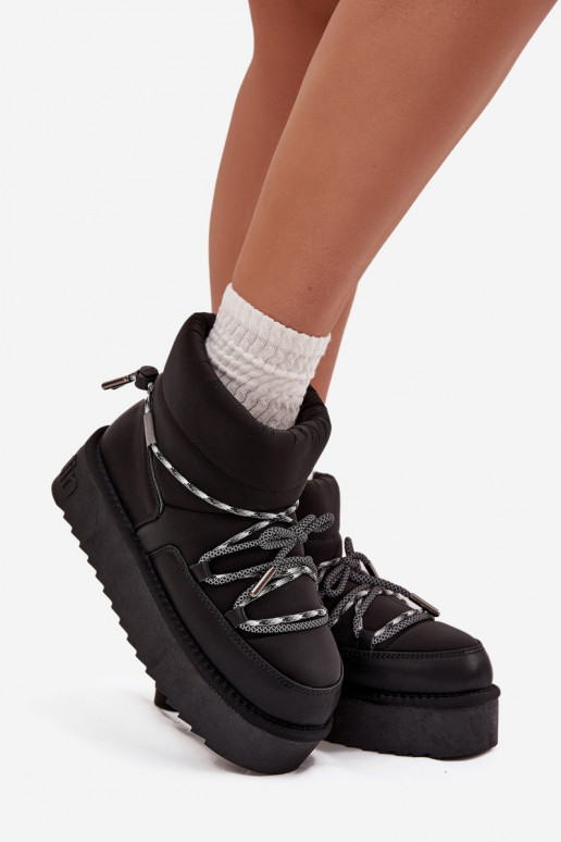 Snehule s platformou D.Franklin DFSH371015 čierna