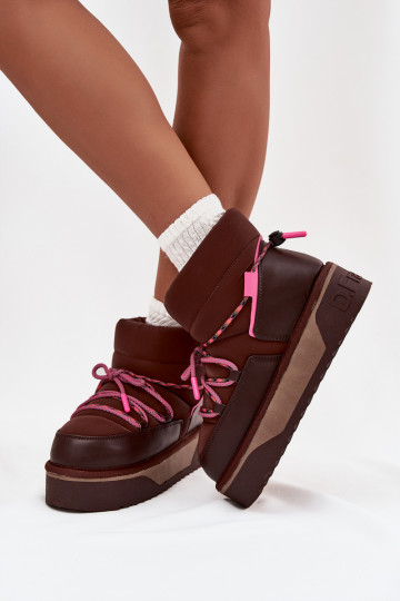 Snehule s platformou D.Franklin DFSH371015 CzekoladoIne