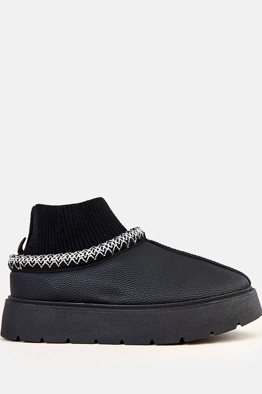 Čierne snehové topánky s tvarovaným...