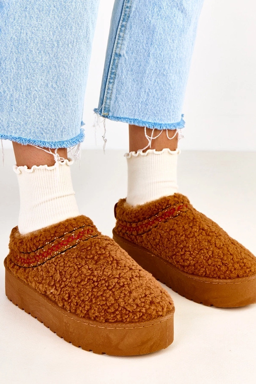 Hnedé nízke snehové topánky na...