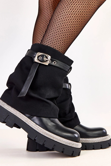 Čierne čižmy s otvoreným...