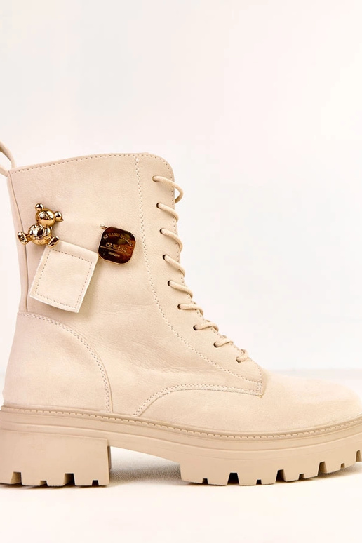 Pieskové dámske trekingové topánky...