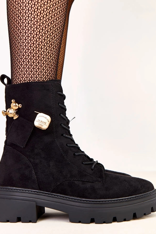 Čierne dámske turistické topánky so...