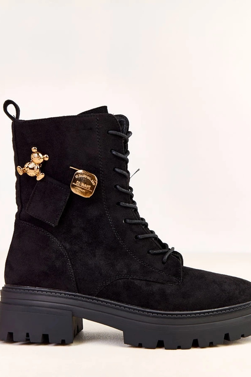 Čierne dámske turistické topánky so...