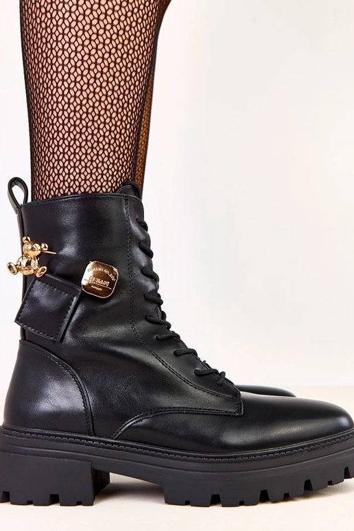 Čierne dámske turistické topánky so...