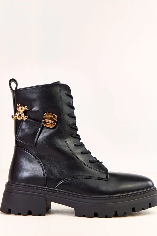 Čierne dámske turistické topánky so...