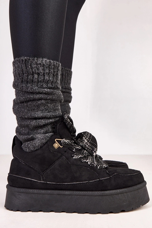 Čierne teplé športové topánky so...