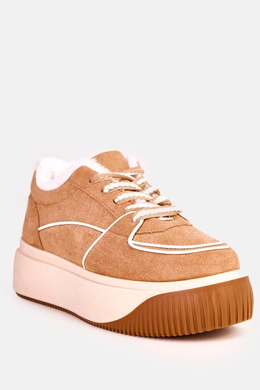 Hnedé teplé športové topánky na...