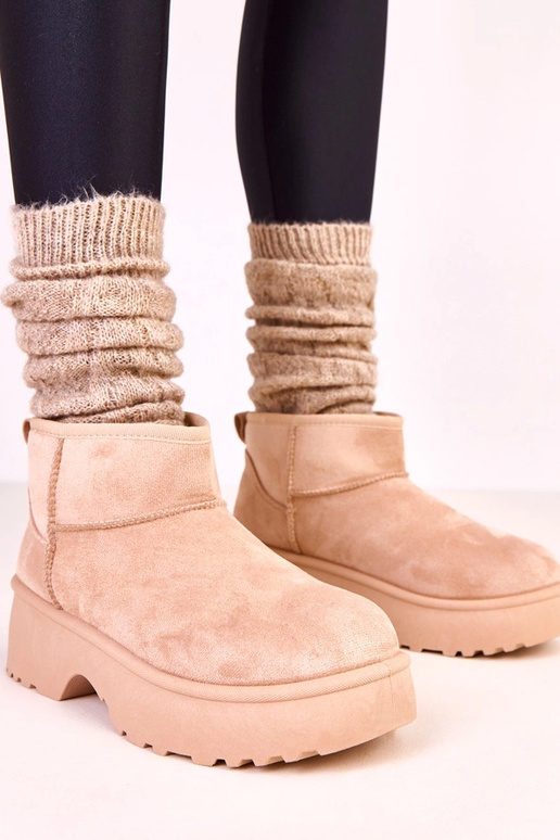 Pieskové nízke snehové topánky z...