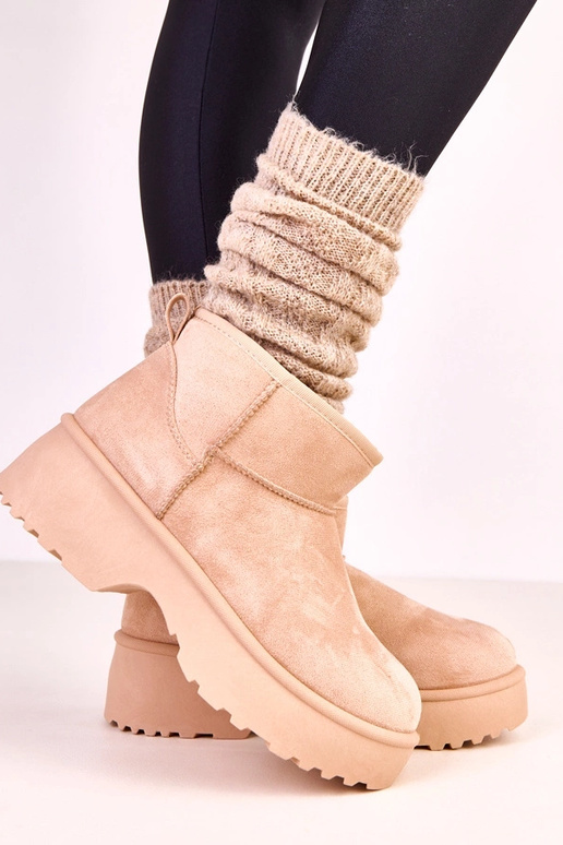 Pieskové nízke snehové topánky z...