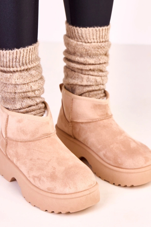 Pieskové nízke snehové topánky z...