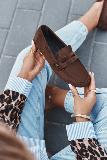 Dámske ploché mokasíny v tmavej hnedej farbe "Soreline" 2