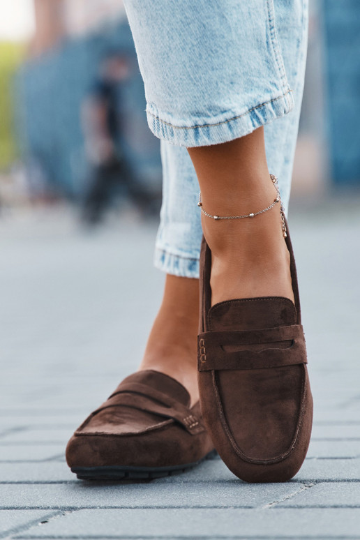 Dámske ploché mokasíny v tmavej hnedej farbe "Soreline"