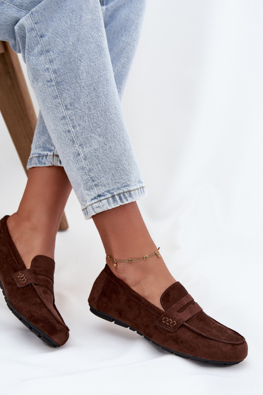 Dámske ploché mokasíny v tmavej hnedej farbe "Soreline"