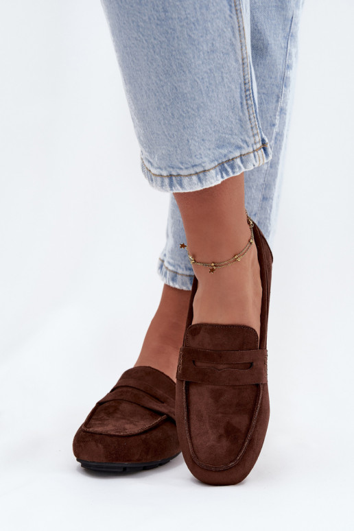 Dámske ploché mokasíny v tmavej hnedej farbe "Soreline"