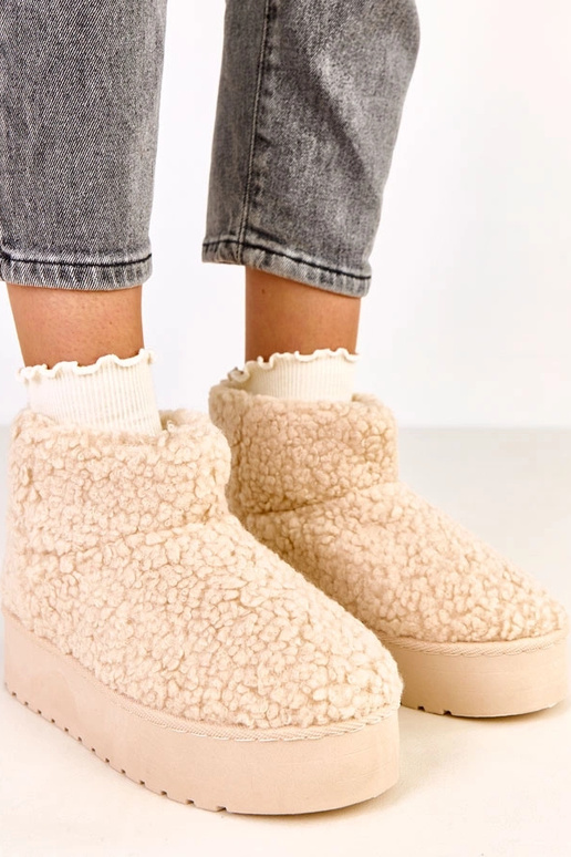 Pieskové snehové topánky s ovčím...