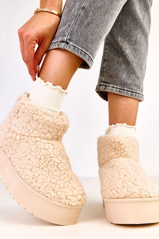 Pieskové snehové topánky s ovčím...