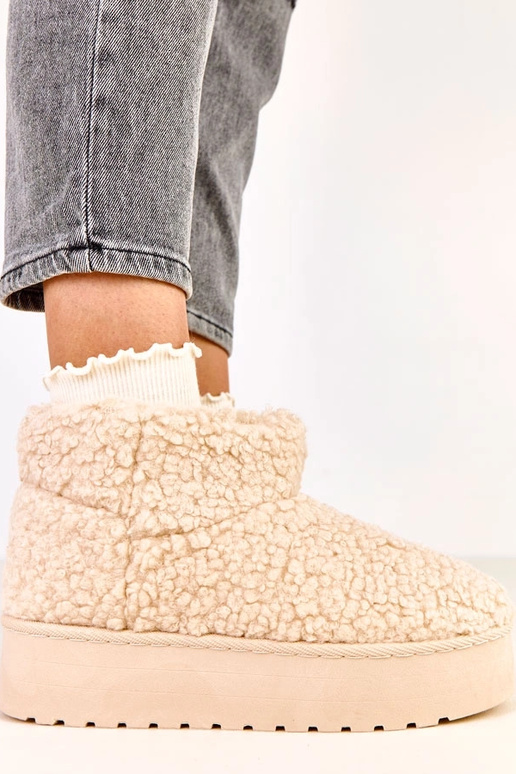 Pieskové snehové topánky s ovčím...