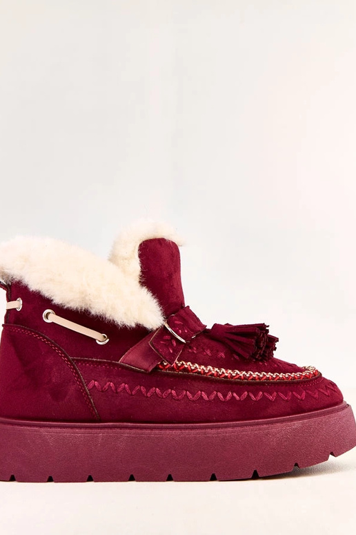 Bordové snehové topánky na platforme...