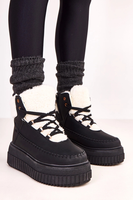 Čierne teplé športové členkové...