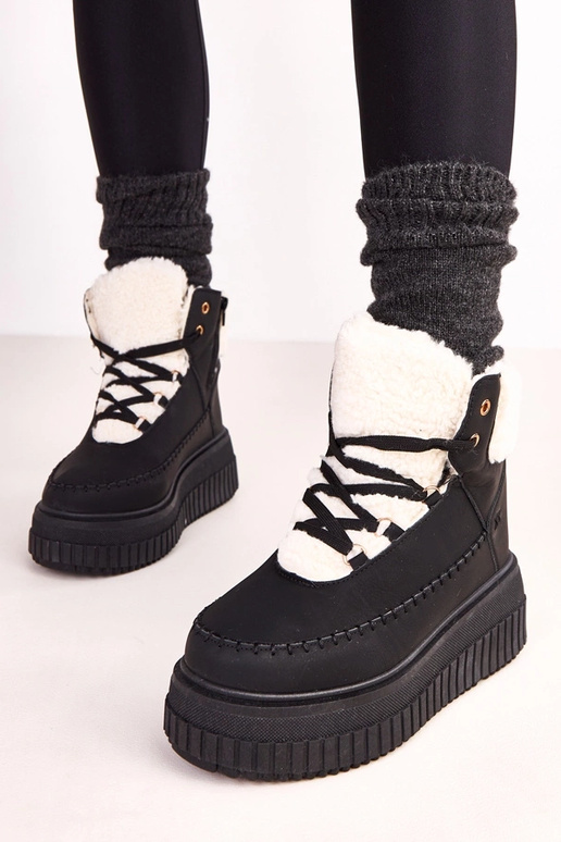 Čierne teplé športové členkové...