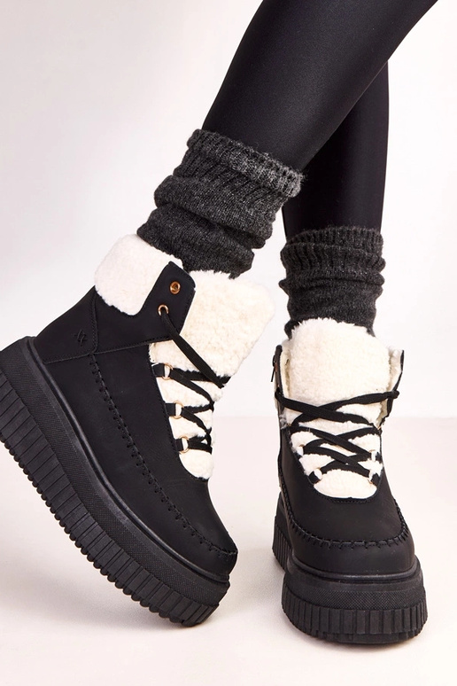 Čierne teplé športové členkové...