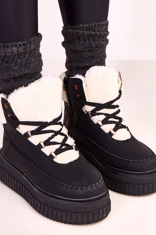 Čierne teplé športové členkové...