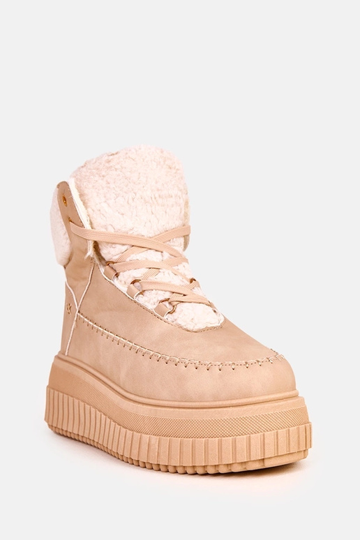 Hnedé teplé športové členkové topánky...