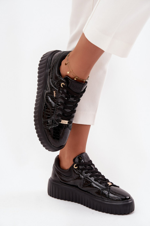 s lakovým efektom Tenisky model obuvi Dámske s platformou Lee Cooper LCJ-25-09-3870 čierna s lakovým efektom Tenisky model obuvi Dámske s platformou Lee Cooper LCJ-25-09-3870 čierna