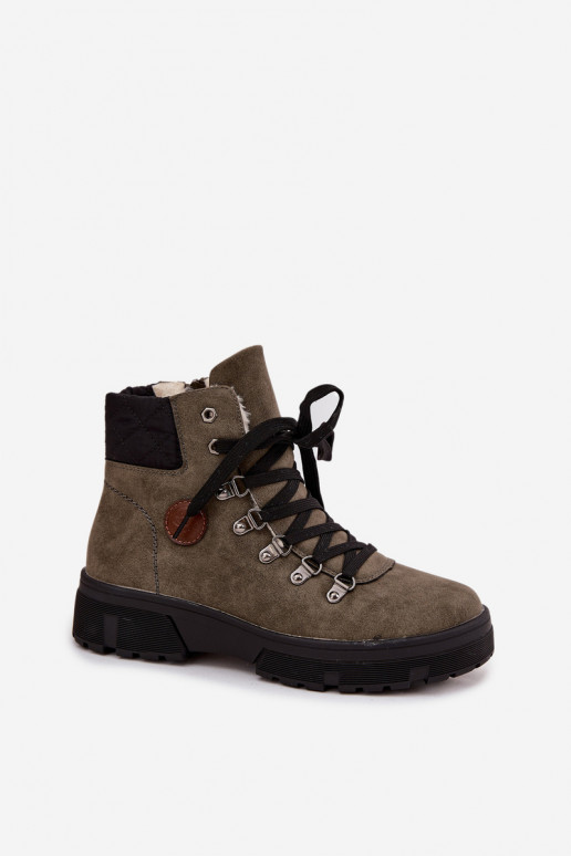 zahriať sa topánky Dámske s platformou khaki farby Zaraine zahriať sa topánky Dámske s platformou khaki farby Zaraine