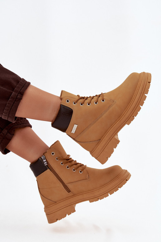 zahriať sa topánky Dámske Zapnuté Hrad Hnedá farba Selinda zahriať sa topánky Dámske Zapnuté Hrad Hnedá farba Selinda