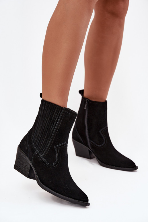 Semišové topánky kovbojský štýl Dámske s podpätkami zahriať sa čierna Dylira Semišové topánky kovbojský štýl Dámske s podpätkami zahriať sa čierna Dylira