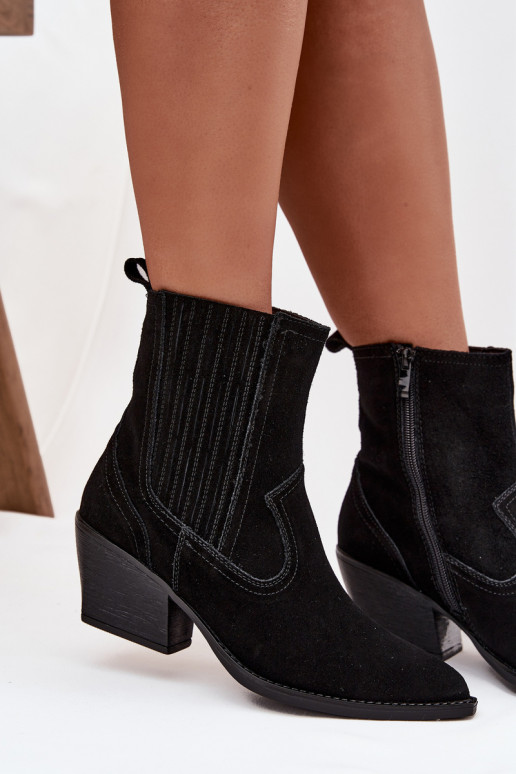 Semišové topánky kovbojský štýl Dámske s podpätkami zahriať sa čierna Dylira Semišové topánky kovbojský štýl Dámske s podpätkami zahriať sa čierna Dylira