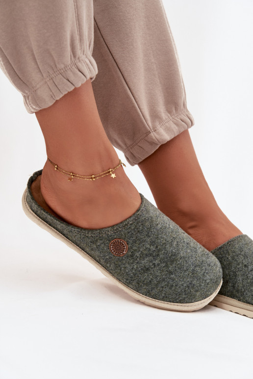 topánky domáce Papuče Dámske Inblu CS000047 zelená farba topánky domáce Papuče Dámske Inblu CS000047 zelená farba