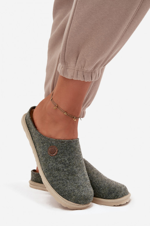 topánky domáce Papuče Dámske Inblu CS000047 zelená farba topánky domáce Papuče Dámske Inblu CS000047 zelená farba