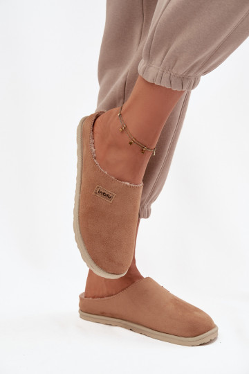 Papuče Dámske topánky domáce Inblu CS000045 Hnedá farba