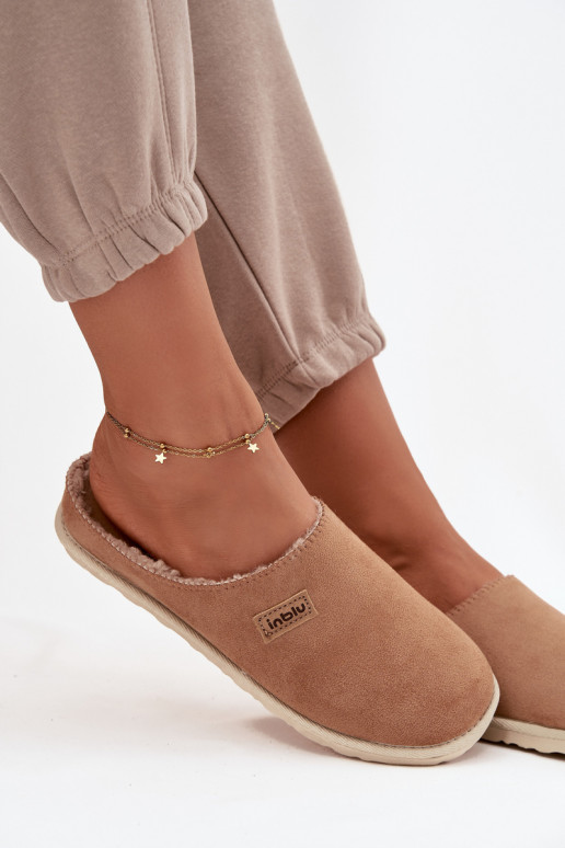 Papuče Dámske topánky domáce Inblu CS000045 Hnedá farba Papuče Dámske topánky domáce Inblu CS000045 Hnedá farba