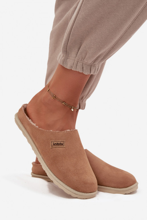 Papuče Dámske topánky domáce Inblu CS000045 Hnedá farba Papuče Dámske topánky domáce Inblu CS000045 Hnedá farba