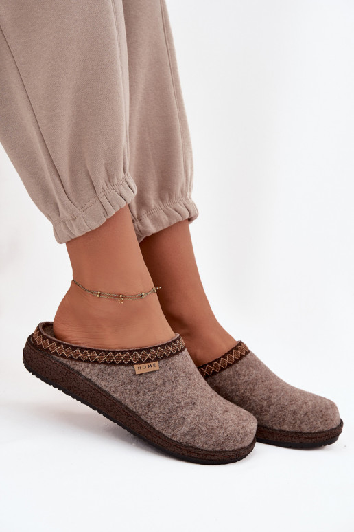 Papuče DámskeHaftem Inblu NL000009 béžová Papuče DámskeHaftem Inblu NL000009 béžová