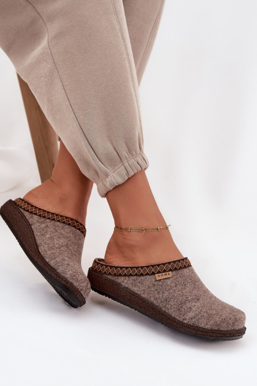 Papuče DámskeHaftem Inblu NL000009 béžová Papuče DámskeHaftem Inblu NL000009 béžová