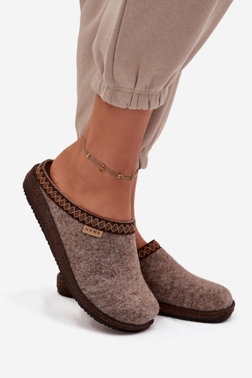 Papuče DámskeHaftem Inblu NL000009 béžová Papuče DámskeHaftem Inblu NL000009 béžová