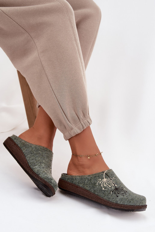 Dámske topánky domáce Papuče Inblu NL000011 zelená farba