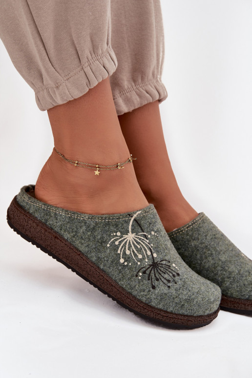 Dámske topánky domáce Papuče Inblu NL000011 zelená farba