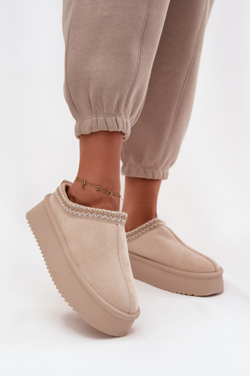 Snehule DámskeHaftem slonovina Pristina Snehule DámskeHaftem slonovina Pristina